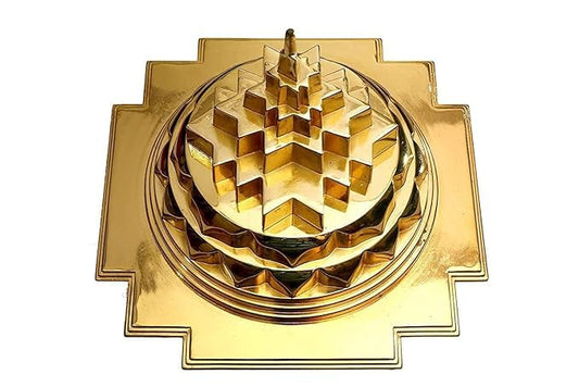 pujaparv Maha Meru Shree Yantra Brass Meru Shree Yantra for Puja Use at Home/Maha Meru Shri Yantra with Brass & Accurate Cutting