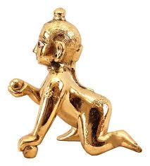 Laddu Gopal Idol/Bal Gopal/Thakur Ji Metal Murti (Size 0 to 6 Number.) Made in Vrindavan